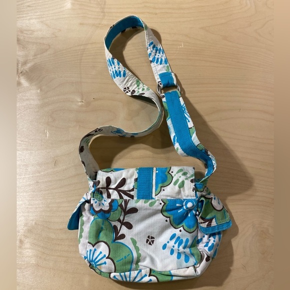 Animal Floral Blue and Green Shoulder Bag (KC) - Picture 10 of 13